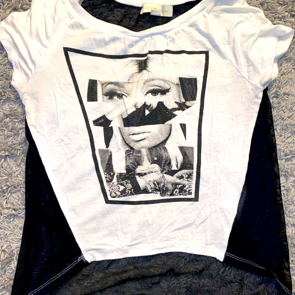 Nicki Minaj crop top with mesh back